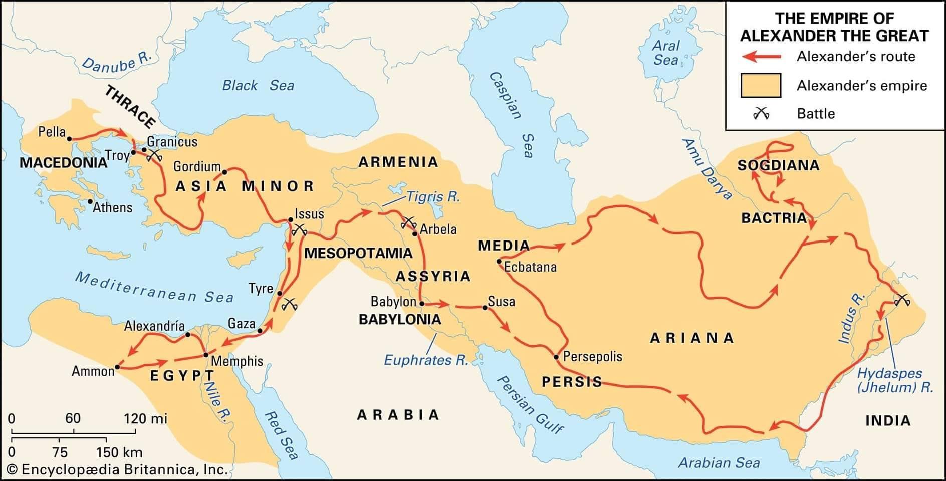 Exploring the Map of Alexander's Empire: Tracing the Path of a Conqueror image